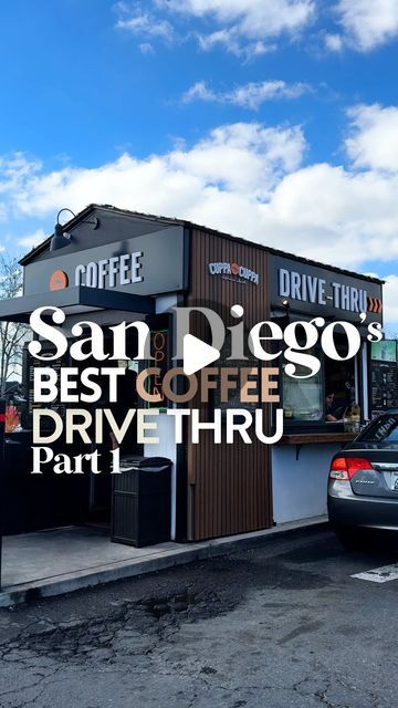 San Diego Foodies on Instagram: "San Diego’s BEST Coffee Drive Thru Part 1 ☕️✨ 📍 @cuppacuppashack | Allied Gardens  We are heading around town to check out some of the great drive thru coffee shops around San Diego and what makes them each unique and a local favorite! First up on our list is the one we at @sdfoodies visit NEARLY every day! 😋  Started over 19 years ago, @cuppacuppashack is an essential part of the allied gardens neighborhood! Now with two locations, they are known for their extra friendly team, strong coffee, and quick service! 🚗 Their owners Cynthia and Emma, and team mascot Finley’s goal is to create that warm neighborhood stop that makes you feel like your with friends! 😍  We love stopping by to try their creative coffee drinks like their “Smokey Jo” with crème brûlé Coffee Shop Grab And Go, Coffee Drive Thru Ideas, Coffee Shop Drive Thru, Drive Through Coffee Shop, Drive Thru Coffee Shop, Coffee Drive Thru, Mobile Coffee Cart, Drive Thru Coffee, Coffee Food Truck