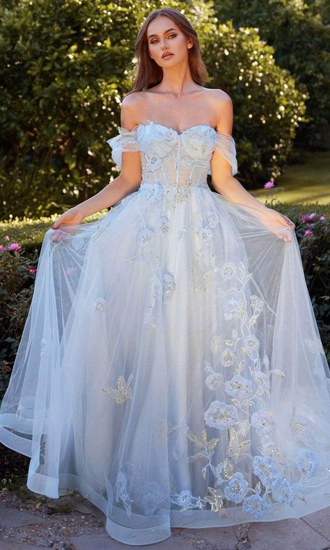 Andrea and Leo A1246 - Off Shoulder A-Line Evening Dress Long Ball Dresses, Corset Ball Gowns, Andrea And Leo, Off Shoulder Ball Gown, Formal Ball Gown, A Line Evening Dress, Stunning Gowns, A Line Gown, Evening Gowns Formal