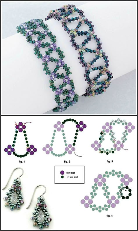 New Beads Design, 3d Beading Patterns Free, Beaded Bracelet Patterns Tutorials, قلادات متدلية, Beaded Necklace Patterns, Japanese Beads, Beaded Bracelets Tutorial, Beaded Necklace Diy, Diy Bracelet Designs