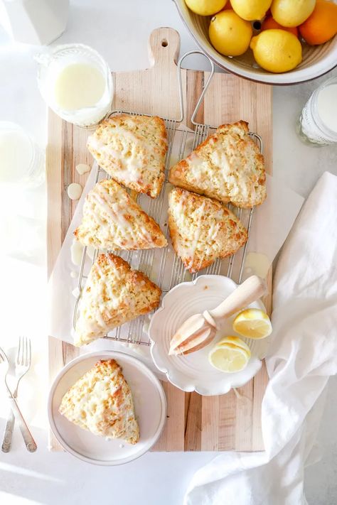 Lemon sourdough scones recipe - Ninnescah Made Lemon Poppyseed Scones Recipe, Sourdough Scones Recipe, Lemon Sourdough, Sourdough Scones, Lemon Scones Recipe, Orange Scones Recipe, Cranberry Scones, Orange Scones, Lemon Scones