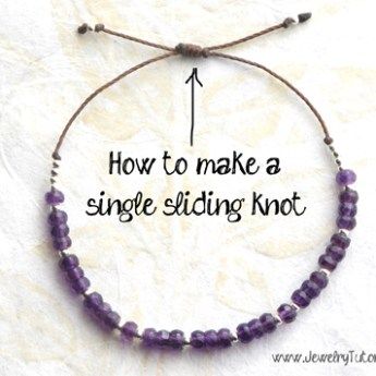 You searched for Sliding knot - Jewelry Tutorial Headquarters Single Sliding Knot, Sliding Knot Bracelet, Bracelets Handmade Diy, Bracelet Craft Diy, Estilo Hippie, Jewelry Knots, Diy Bracelets Easy, Bracelet Knots, Knot Bracelet