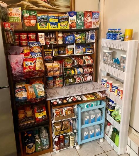 Looking to finally declutter your pantry and get them in perfect order? Here are 11 pantry organization ideas that’ll inspire your next pantry makeover. In this post, i’ll show you ways to use organizers to increase storage space without adding shelves or installing anything. Plus, hacks to keep your pantry organized for the long term These tips are perfect for small pantry organization and kitchen cabinets too! #homewhis #pantryorganization #pantry #declutter #kitchenorganization Pantry On A Budget, Large Spice Rack, Wall Mounted Kitchen Shelves, Kitchen Pantry Organization, Pantry Baskets, Small Pantry Organization, Wall Mounted Spice Rack, Makeover Kitchen, Pantry Bin