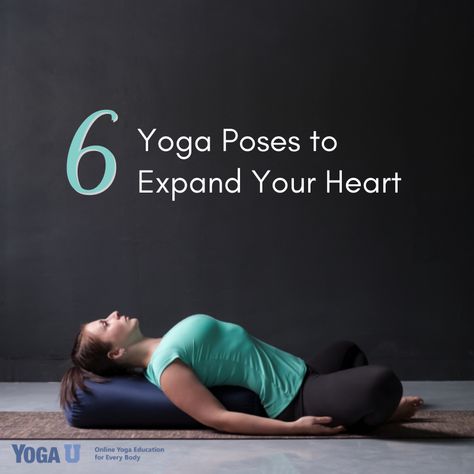 Yoga teacher and writer Charlotte Bell shares some health and well-being tips for your heart health and some all-time favorite expansive heart-opening poses. https://www.yogauonline.com/yoga-practice-tips-and-inspiration/6-yoga-poses-expand-your-heart #hearthealth #yogapose #yogapractice #yogatip #yogainspiration #yogaposes #yogalove #yogaeverydamnday #yogagirl #yogastudio #yogalover #yogalife #yogajourney #yogafit Yin Yoga Heart Opener, Yoga For The Heart, Heart Opening Restorative Yoga, Heart Opener Yoga Poses, Heart Opening Yin Yoga Sequence, Heart Chakra Yoga Poses, Heart Opening Yoga Sequence, Heart Opening Yoga Poses, Heart Openers Yoga