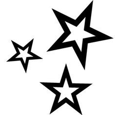 Tattoo Store, Tattoos Infinity, Star Tattoo Designs, Star Tattoo, Black And White Stars, White Stars, Silhouette Design Store, Star Tattoos, Cricut Projects Vinyl