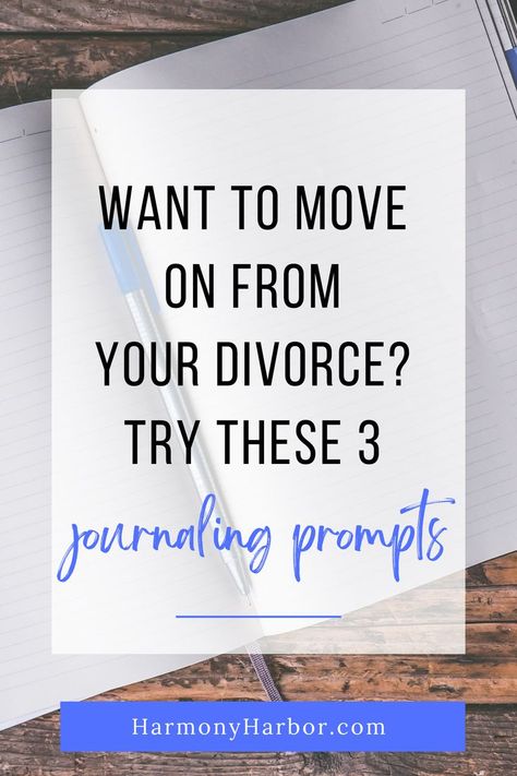 An open blank journal with a pen lying in the center. It's sitting on a wooden table. Divorce Advice Woman, Healing After Divorce, Release The Past, Coping With Divorce, Divorce Recovery, Let Go Of The Past, Divorce Advice, Divorce Process, Journaling Prompts