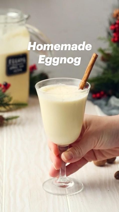 Homemade Eggnog Recipe - how to make the best Aged Eggnog at home | Eggnog recipe, Vanilla spice eggnog recipe, Alcohol drink recipes Vanilla Spice Eggnog Recipe, Aged Eggnog, Best Eggnog Recipe, Homemade Eggnog Recipe, Alcoholic Eggnog, Lots Of Presents, Eggnog Recipe Homemade, Classic Eggnog, Christmas Eggnog