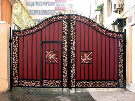 Wrought Iron Gates | Iron Gate | Monarch Custom Doors Simple Gate Designs, Iron Main Gate Design, Gate Design Ideas, Exterior Door Designs, Event Entrance, Home Gate Design, Grill Gate, Grill Gate Design, Modern Gate