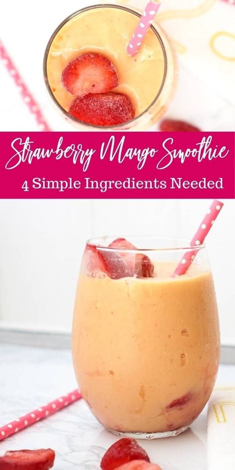 Strawberry Mango Smoothie Recipe, Frozen Fruit Smoothie Recipes, Mango Smoothie Recipe, Pizza Fruit, Strawberry Mango Smoothie, Frozen Fruit Smoothie, Mango Smoothie Recipes, Smoothie Recipes With Yogurt, Juice Smoothies Recipes