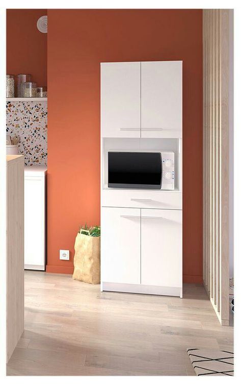 Crockery Unit Design, Microwave Cabinet, Crockery Unit, Simple Kitchen Design, Bedroom Door Design, Kitchen Organization Pantry, Kitchen Organization Diy, Home Organisation, Diy Kitchen Cabinets