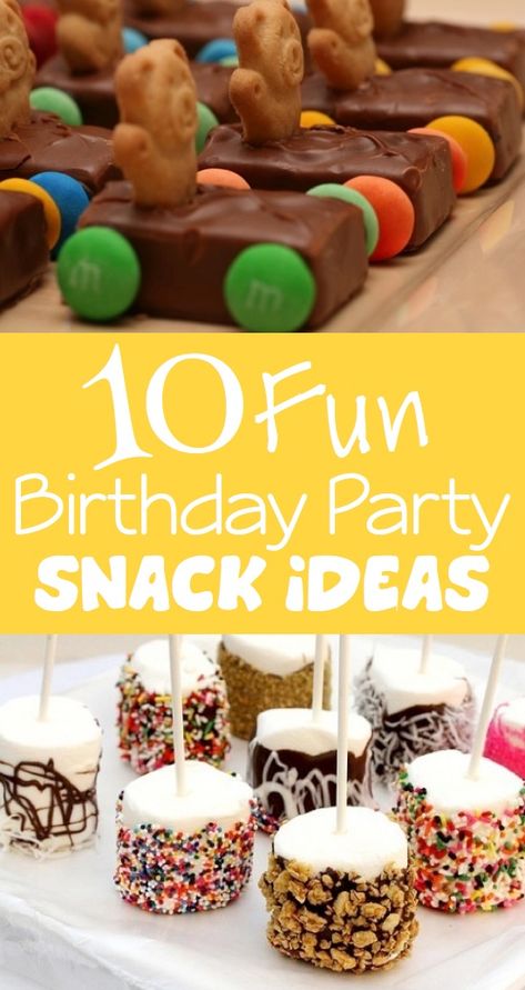 10 Fun & Unique Birthday Party Snack Ideas -these actually look like I may be able to do them... Birthday Party Snack Ideas, Party Snack Ideas, Kids Party Snacks, Unique Birthday Party, Birthday Snacks, Birthday Party Snacks, Kids Treat, Party Snack, Kids Party Food