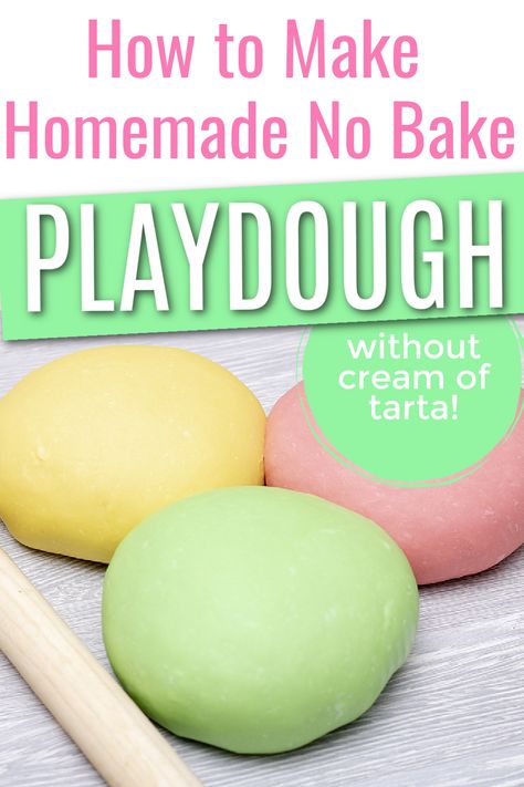 Home Made Playdough Recipe, Easy No Cook Recipes, Playdough Without Cream Of Tartar, Adaptive Activities, No Cook Recipes, Soft Playdough Recipe, Cream Of Tartar Recipe, Camp Plans, Easy Playdough