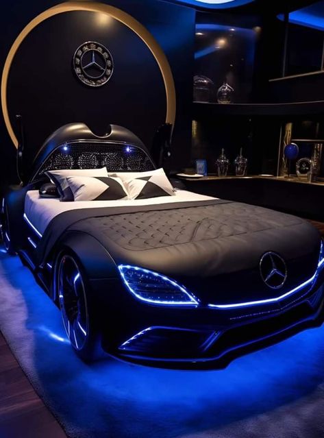 Luxe Bed, Amazing Bedroom Designs, Beautiful Bedroom Decor, Bedroom Interior Design Luxury, Interior Design Your Home, Smart Home Design, Car Bed, Bed Furniture Design, Rich Lifestyle