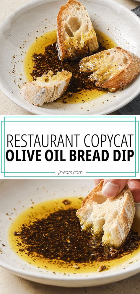 Olive Oil Bread Dip Recipe (Restaurant-Style) - JZ Eats French Bread Olive Oil Dip, Best Olive Oil Bread Dip, Olive Oil Dipping Sauce For Bread Balsamic Vinegar, Oil For Bread Dipping Recipe, Stone Creek Dipping Oil Recipe, Cpk Bread Dipping Oil, Oil Vinegar Bread Dip, Dipping Bread Recipe Olive Oils, Bread Dipping Oil Recipe Parmesan