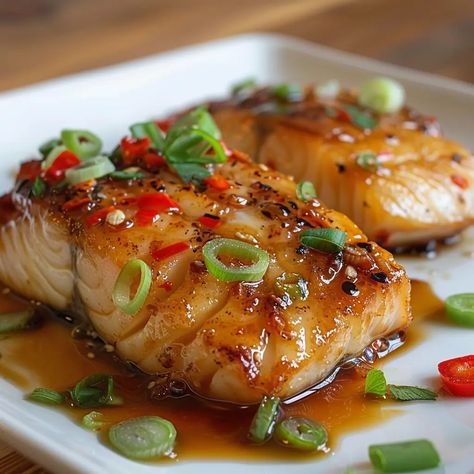 Ginger Soy Glazed Cod: A Flavorful and Healthy Seafood Dish - Recipes Time Ginger Soy Fish Recipes, Chinese Cod Fish Recipes, Asian White Fish Recipes, Best Fish To Eat Healthy, Teriyaki Cod Recipes, Cod Curry Recipes, Ginger Soy Glazed Cod, Tropical Fish Recipes, Low Calorie Seafood Recipes