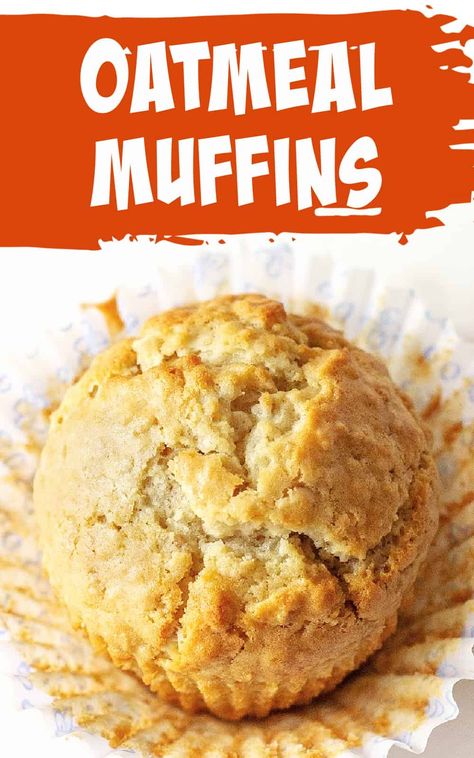 I know you'll love these muffins because they are everything we want: moist, fluffy, and super easy to make! They're our favorite breakfast muffins on the run because they can be frozen and reheated to order, and are fantastic warm with a dollop of butter and honey or maple syrup. Oatmeal Breakfast Muffins, Perfect Oatmeal, Oatmeal Baked, Oatmeal Muffin, Oatmeal Healthy, Oatmeal Muffin Recipes, Easy Oatmeal, Oat Muffins, Oatmeal Cups