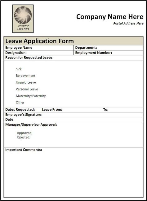 Leave Application Form Leave Application Form, Leave Request Form, Leave Form, Payslip Template, Packing Checklist Template, Leave Template, Surah Fatiha, Free Business Card Design, Annual Leave