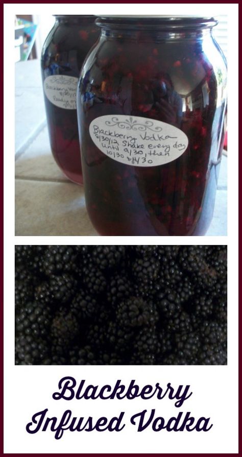 Fruit Infused Vodka, Blackberry Vodka, Infused Liquors, Homemade Alcohol, Homemade Liquor, Liquor Recipes, Blackberry Recipes, Moonshine Recipes, Liqueurs Recipes