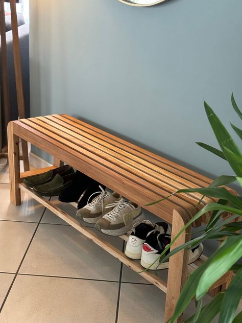 Bench With Shoe Rack, Solid Wood Benches, Wood Shoe, Wood Shoes, Exhibition Display, Shoe Bench, Bench With Shoe Storage, Practical Storage, Wooden Bench