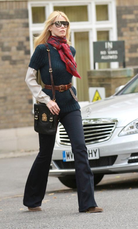 Claudia Schiffer Style, School Run Style, 90s Street Style, Elizabeth Hurley, Claudia Schiffer, Emily Ratajkowski, Blonde Bombshell, British Vogue, Leopard Print Dress