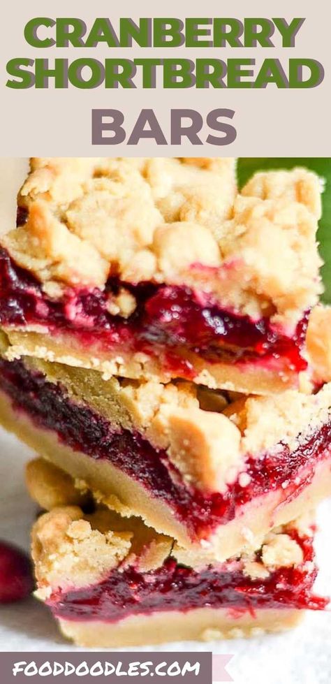 Cranberry Bars Recipe, Cranberry Recipes Dessert, Cranberry Shortbread, Shortbread Bars Recipes, Cranberry Bars, Easy Bar Recipes, Cranberry Dessert, Seasonal Desserts, Shortbread Bars