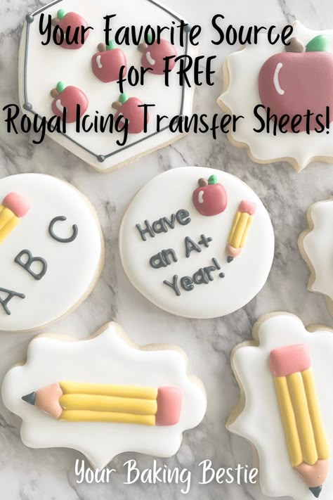 Royal Icing Transfers Free Printable Royal Icing Transfer Sheets, Royal Icing Cookies Recipe, Royal Icing Templates, Cookie Decorating Icing, Christmas Sugar Cookies Decorated, Icing Transfers, Royal Iced Cookies, Icing Design, Royal Icing Transfers