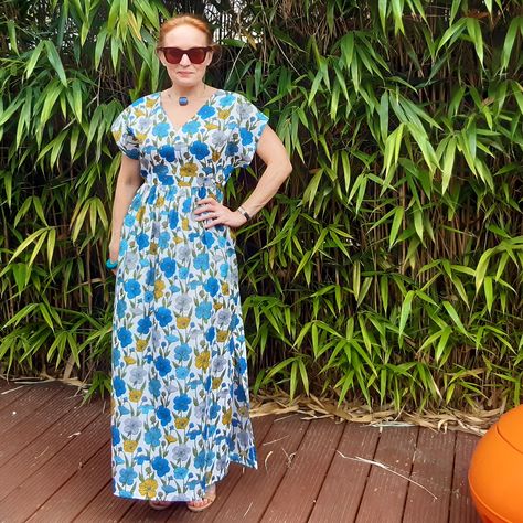 Closet Core Patterns Charlie Caftan Sewalong with Sara – Norfolk Daphne Closet Core Charlie Caftan, Bali 2023, Sewing Closet, Closet Core Patterns, Easy Dress Sewing Patterns, Easy Dress, Followers On Instagram, Dress Sewing, Sarong