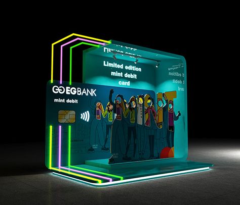 EGBANK back drop on Behance Event Conference Design, Bank Activation, Photobooth Design Ideas, Event Backdrop Ideas, Exhibition Booth Design Ideas Creative, Creative Booth Design, Photobooth Design, Exhibit Design Inspiration, Creative Booths