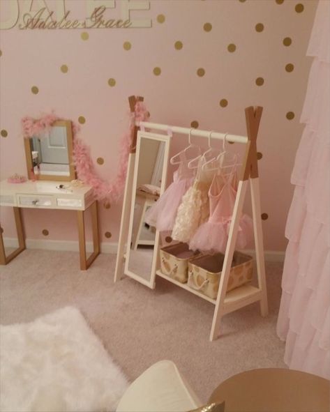 Dress Rack/mini Clothing Rack … curated on LTK Toddler Dress Up Station Ikea, Princess Dress Display, Diy Princess Dress Up Station, Dress Up Rack Diy, Kids Dress Up Rack, Dress Up Rack For Kids, Girls Dress Up Storage, Dress Up Area Girls Room, Dress Up Playroom