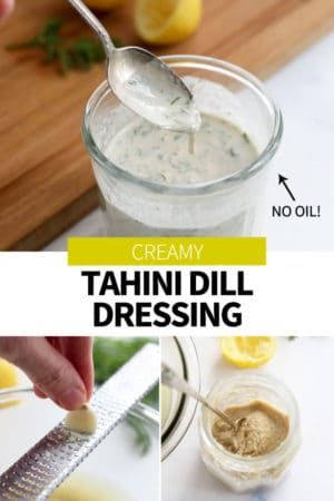 Lemon Herb Tahini Dressing, Dill Dressing Recipe, Tahini Dressing Recipe, Vegan Ranch Dressing, Vegan Dips, Salad Dressing Recipes Healthy, Tahini Recipe, Dill Dressing, Creamy Salad Dressing