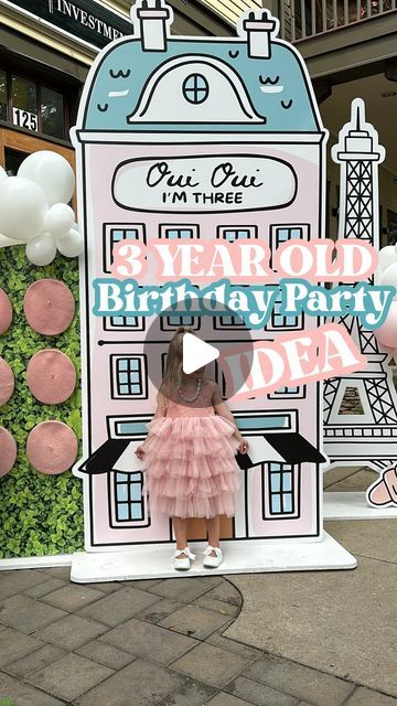 Jordyn Wilson • DIYs ✨ Seasonal Inspo ✨ Motherhood on Instagram: "3-Year-Old Birthday Party Idea 🥰 Oui Oui, I’m 3! 

This was such a blast to plan! Pepper has loved “Paris” and the Eiffel Tower because of a Claris book we read at night, and it just so happened to align perfectly with the Olympics starting in Paris 🇫🇷

I don’t use party planners or anything, but there were a couple vendors I worked with for venue and cake, so I’ll link those below! 

I’ve made a list of all the items I bought through Amazon (which is the majority of the details). The backdrops were printed by my dad and brother who have a graphic design business. 🤍 

COMMENT Links If you want that Amazon list!

Details:
Backdrop: Designed by me and my dad 
Venue: @sweethaven_tn
Cake: @triplecrownbakery 

The flower cart Paris Birthday Theme Kids, Claris Birthday Party, Fancy And Three Birthday Party, Oui Oui Im 3 Party, Themes For 3rd Birthday Party Girl, Claris In Paris Party, Oui Oui Three Birthday, Bonjour To 4 Birthday, 3th Birthday Theme