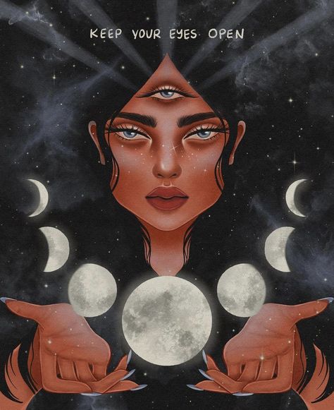 Third Eye Art, Keep Your Eyes Open, Fruits Basket Anime, Divine Feminine Spirituality, Gothic Fantasy Art, Vibes Art, Spiritual Artwork, Minimalist Tattoos, Celestial Art