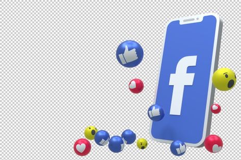 Facebook icon on screen smartphone or mo... | Premium Psd #Freepik #psd #heart #love #circle #facebook Tela, Fb Background, Facebook Poster, Like Emoji, Facebook Icon, Blank Screen, Facebook Icons, Logo Facebook, Powerpoint Background Design