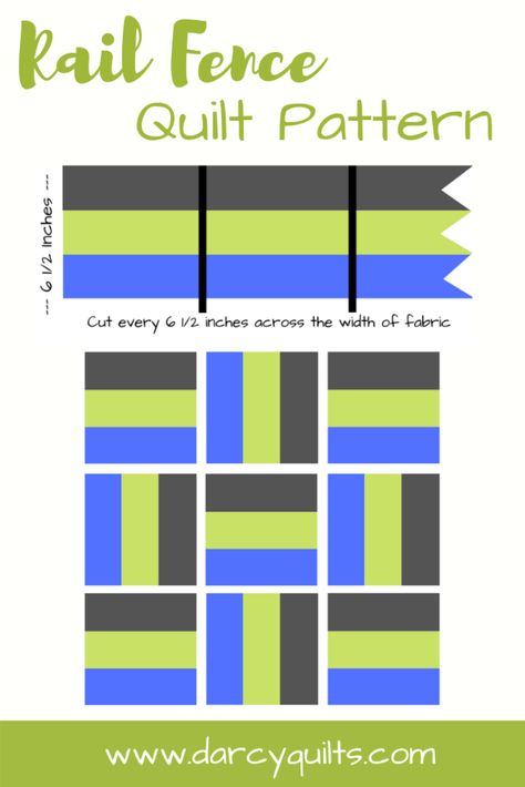 Fence Quilt Pattern, Simple Quilting, Strip Quilt Patterns, Rail Fence Quilt, Charity Quilts, Beginner Quilt, Jelly Roll Quilt Patterns, Quilt Square Patterns, Easy Quilt