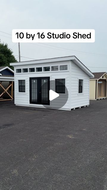 Lapp Structures LLC on Instagram: "A move-in-ready studio shed ready to be delivered and easily transformed into a home office, recording studio, or hobby hut!  #tinyhouse #mancave #sheshed #homeoffice" Shed To Studio Conversion, Bedroom Shed Ideas, Outdoor Home Office Ideas, Shed To Room Conversion, Storage Shed Office Ideas, Shed Into Bedroom, Studio Shed Ideas Guest Houses, Garage To Studio Conversion, Shed Studio Apartment