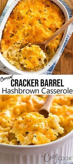 Shredded Hashbrown Recipes, Cheese Hashbrown Casserole, Copycat Cracker Barrel Hashbrown Casserole, Copycat Cracker Barrel Hashbrown, Cracker Barrel Hashbrown, Cracker Barrel Hashbrown Casserole, Cracker Barrel Recipes, Copycat Cracker Barrel, Hashbrown Casserole Recipe