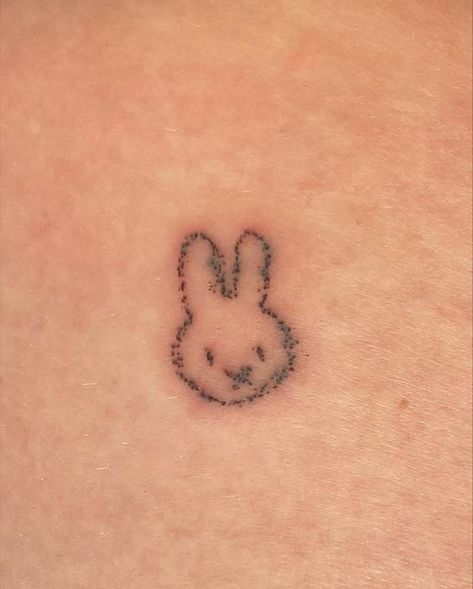 Funky Stick And Poke, Strawberry Stick And Poke, Tiny Stick And Poke Tattoos Simple, Miffy Tattoo, Go Beyond Plus Ultra, 44 Tattoo, Anime Tattoo Ideas, Stick Tattoo, Stick Poke Tattoo