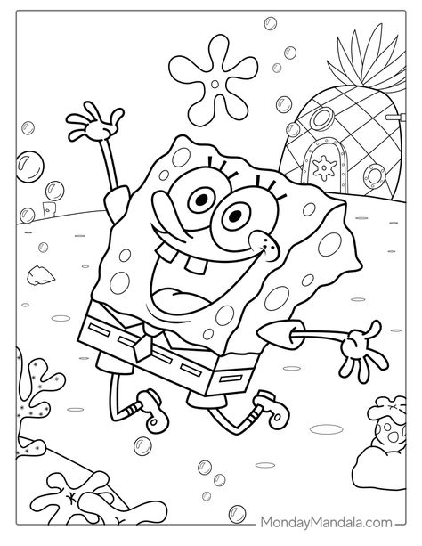 32 SpongeBob Coloring Pages (Free PDF Printables) Spongebob Coloring Pages, Bob Sponge, Spongebob Coloring, Spongebob Drawings, Printable Coloring Sheets, Easy Coloring Pages, Cartoon Coloring Pages, Flower Coloring Pages, Coloring Pages To Print