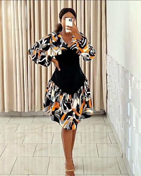 Latest and Simple Ankara Short Dresses for Ladies. Stylish Ankara Styles For Ladies, Crepe Styles For Ladies, Modern Ankara Dress Styles, Crepe Short Gown Styles, Chiffon Short Gown, Chiffon Short Gown Styles, Simple Chiffon Short Gowns, Ankara Short Dresses, Simple Ankara Gown Styles