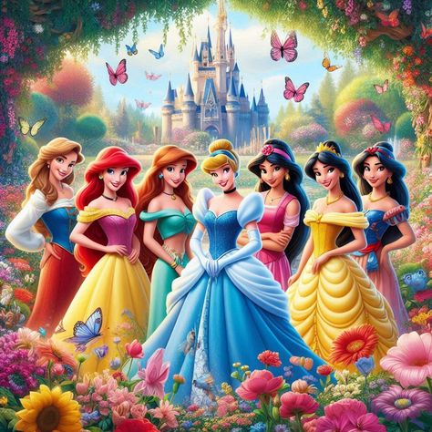 Disney Princess Together, Girlie Gifts, Princess Paper Dolls, Best Friends Forever Images, Princesses Disney, Disney Characters Wallpaper, Mermaid Wallpapers, New Disney Princesses, Disney Princesses And Princes