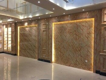 Uv Sheet Wall Design, Marble Room, Marble Sheets, Wall Painting Techniques, Pvc Wall Panels, Hall Interior, Interior Decorator, Exterior Cladding, Parking Design