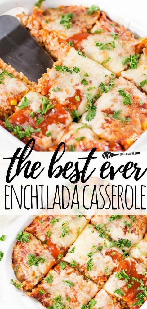 Enchilada Crockpot, Enchilada Rice Casserole, Dairy Free Enchiladas, Enchiladas Vegetarian, Beans And Brown Rice, Enchilada Rice, Refried Beans Recipe, Vegetarian Enchiladas, Rice Casserole Recipes