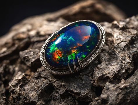 The Enigmatic Black Opal: A Gemstone of Extraordinary Value Opal Aesthetic, Mineral Identification, Kutch Embroidery, Adventure Zone, Rock Tumbler, Black Opal Stone, Types Of Opals, Costume Contest, Minerals And Gemstones