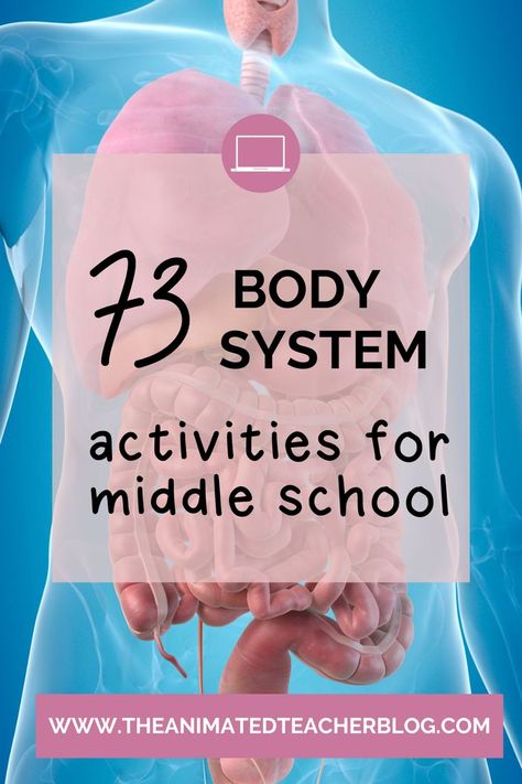 73 body system activities and ideas for middle school teachers Science Games Middle School, Body Systems Middle School, Human Body Systems Activities, Body Systems Activities, Middle School Health, Human Body Activities, Science Classroom Decorations, Middle School Science Experiments, Secondary Science