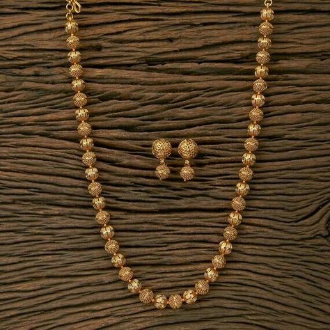 Long Gold Necklace Indian, Indian Necklace Gold, Indian Long Necklace, Necklace Long Gold, Long Gold Necklace, Antique Gold Jewelry Indian, Gold Necklace Indian, Necklace Set Indian, Gold Jewelry Simple Necklace