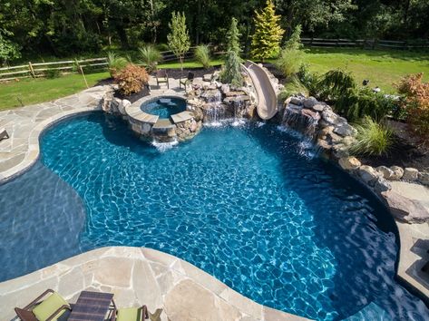 Inground Pools Rumson NJ by Pools by Design New Jersey - Custom Inground  Swimming Pool Design & Construction Pool Landscapes, Inground Pool Cost, Country Pool, Inground Pool Designs, Pool Cost, Dream Backyard Pool, Freeform Pools, Pools Backyard Inground, Swimming Pools Inground