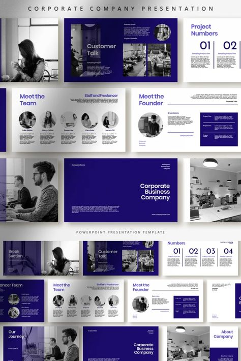 Corporate Marketing Design, Corporate Template Design, Person Introduction Design, Marketing Presentation Template, Formal Presentation Design, Formal Presentation Template, Corporate Presentation Design Layout, Profile Company Design, Presentation Layout Ideas