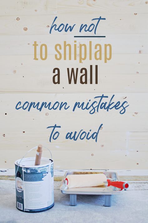 Avoid these common mistakes when you shiplap a wall. Doing the faux shiplap trend or real, make sure to avoid these little issues. #shiplap #shiplapissues Trimming Out Shiplap Walls, Trimming Shiplap Walls, Shiplap Small Wall, Shiplap Breezeway, Diy Cheap Shiplap Wall, Horizontal Shiplap Wall Living Room, How To Shiplap A Wall, Installing Shiplap Walls Over Drywall, Shiplap Closet Wall