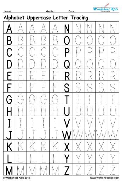 Free printable Uppercase alphabet tracing worksheets A to Z. Uppercase dot to dot letter tracing for preschool. capital letter practice sheet kindergarten. Practice Sheets For Kindergarten, Trace And Write Alphabet, A To Z Worksheet, A To Z Tracing Worksheet, Dotted Alphabet Printable Worksheets, Dot To Dot Alphabet Printables, A Z Alphabet, A To Z, Alphabet Letters