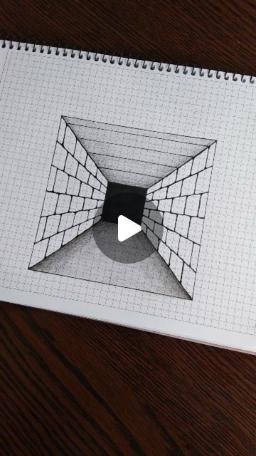 Zentangle Illusion, Optical Illusions Art Drawing, 3d Effect Drawing, Graph Drawing, 3d Illusion Drawing, 2024 Drawing, 3d Illusion Art, Optical Illusions Drawings, Graph Art