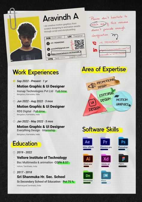 Experimental Resume Graphic Portfolio Ideas, Resume Design Graphic Designer, Cv Design For Graphic Designer, Graphic Design Application, Fun Cv Design, Graphic Artist Resume, Graphic Designers Resume, Graphic Resume Design, Graphic Designer Resume Ideas